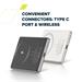 Canyon OnPower 505, Powerbank, 5.000 mAh, in: USB-C, out: USB-C PD 20W + Wireless Magnet 15W, ultratenká, š CNS-CPB505DG