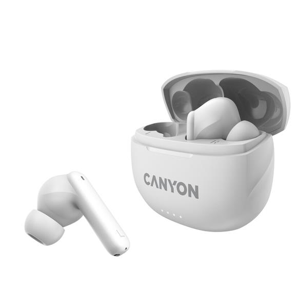 Canyon TWS-8, True Wireless Bluetooth slúchadlá do uší, nabíjacia stanica v kazete, biele CNS-TWS8W