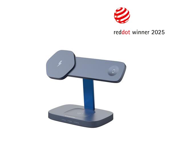 Canyon WCS-310, Hexagon 310, 3v1, bezdrôtová Qi nabíjacia stanica pre 3 zariadenia simultánne, tmavošedá/ CNS-WCS310DGBL