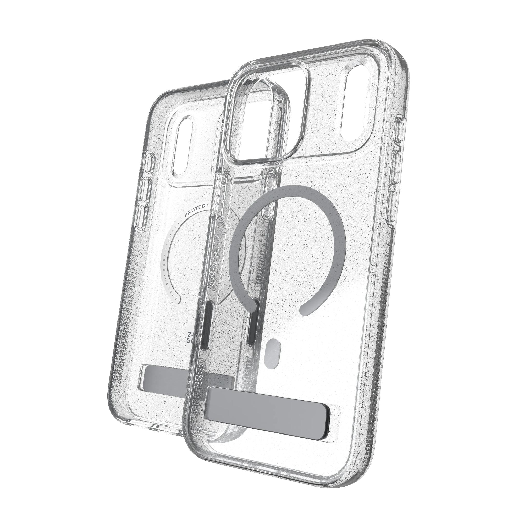 Case Milan Snap with Kickstand for Apple iPhone 18 Pro Max / 17 Pro Max - Glitter Silver 702322600