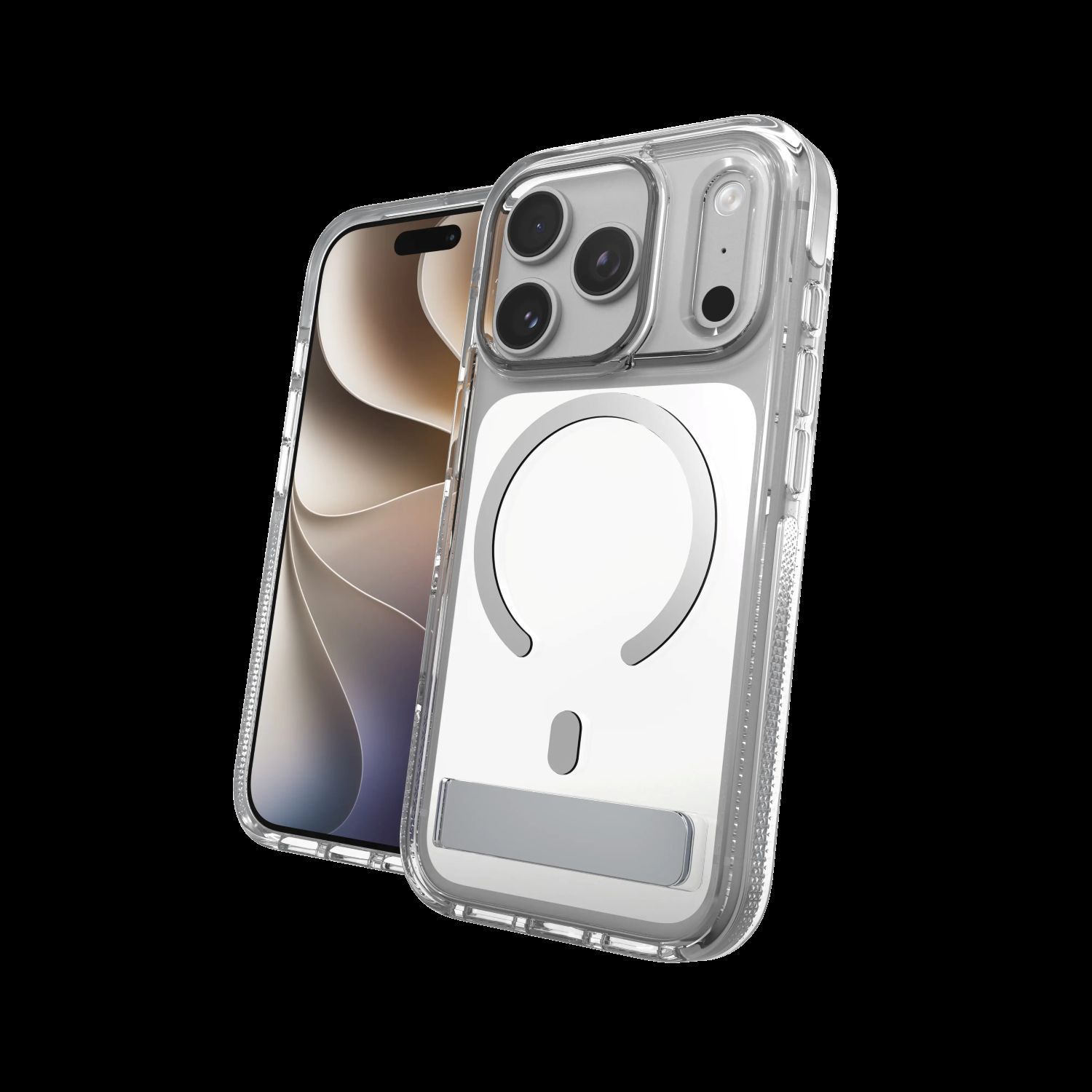 Case Santa Cruz Snap Kickstand Metallic with Camera Button Apple iPhone 18 Pro / 17 Pro - Silver 702322325