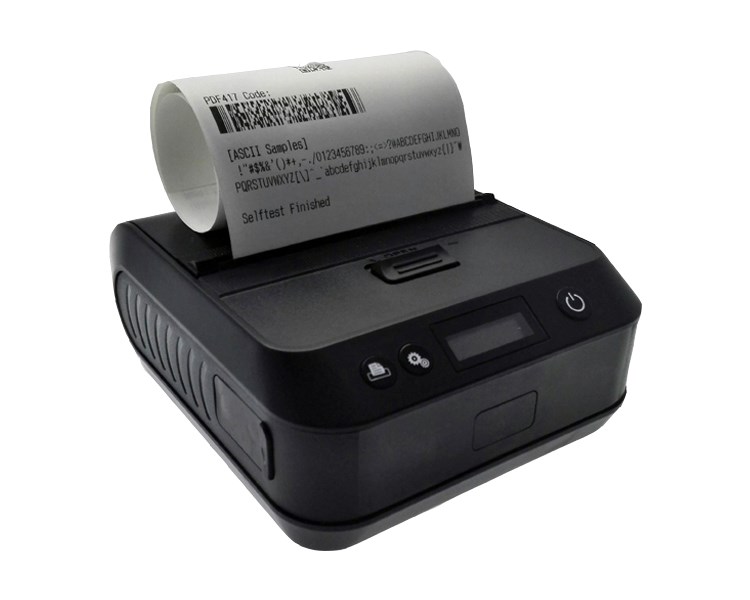 Cashino přenosná pokladní termotiskárna PTP-III BT 24, rychlost 50-80mm/s, až 80mm, USB, Bluetooth, QR+Bar kódy, iOS či