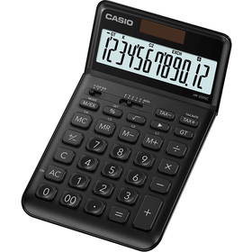 Casio Kalkulačka JW 200 SC BK, čierna, dvanásťmiestna, duálne napájanie, sklápací displej