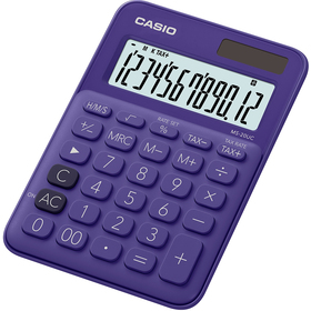 Casio Kalkulačka MS 20 UC PL, fialová, dvanásťmiestna, duálne napájanie
