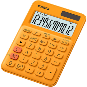Casio Kalkulačka MS 20 UC RG, oranžová, dvanásťmiestna, duálne napájanie