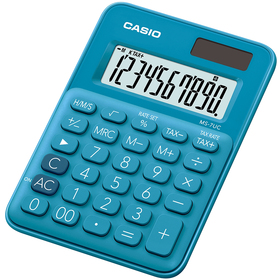 Casio Kalkulačka MS 7 UC BU, modrá, desaťmiestna, duálne napájanie