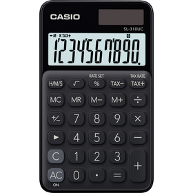 Casio Kalkulačka SL 310 UC BK, čierna, desaťmiestna, duálne napájanie