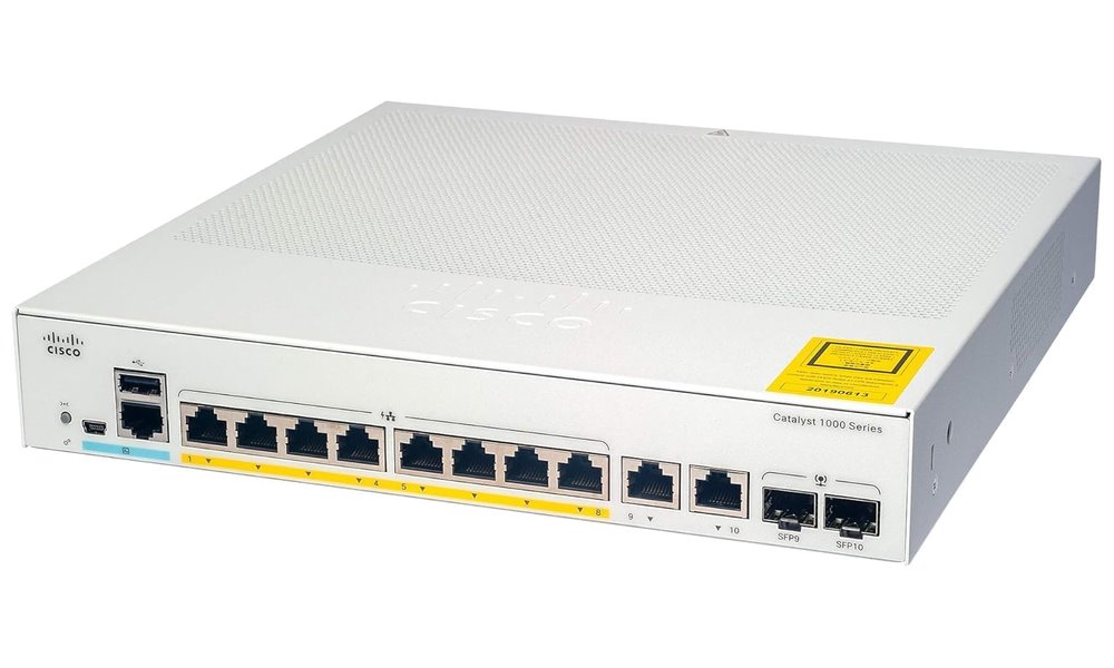 Catalyst 1000 8port GE, Full POE, Ext PS, 2x1G SFP C1000-8FP-E-2G-L