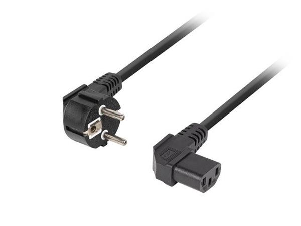 CEE 7/7->IEC 320 C13 POWER CORD 3m ANGLED RIGHT VDE černá CA-C13C-12CC-0030-BK