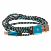 CELLFISH univerzální pletený kabel, Lightning, 2 m, modrá IPPLUSBKABELBLUE2M