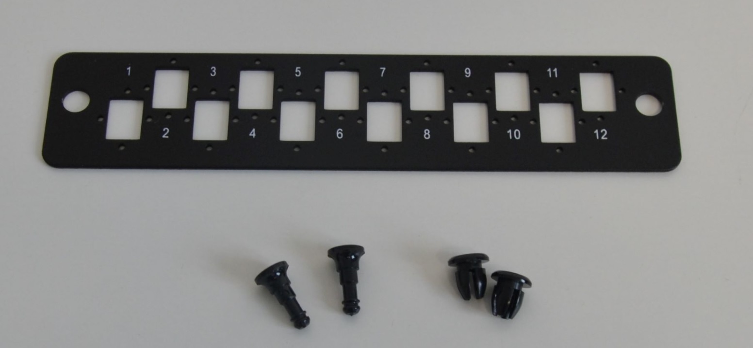 Čelo pro 19" 2U Optickou vanu pro 12xSC port 3514fp