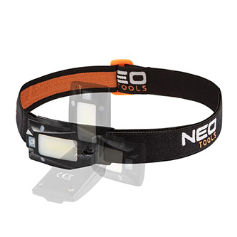 Čelovka nabíjecí, USB 180 lm COB LED se senzorem pohybu 99-069