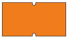 cenovkové etikety 22x12 COLAPLY - oranžové (pre etiketovacie kliešte) 1.250 ks/rol.