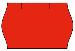 cenovkové etikety 25x16 CONTACT METO 14 - červené (pre etiketovacie kliešte) 1.100 ks/rol.