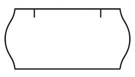 cenovkové etikety 26x12 CONTACT METO 100 - biele (pre etiketovacie kliešte) 1.500 ks/rol.