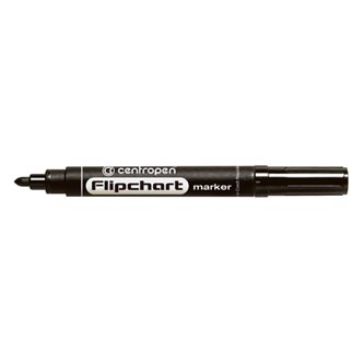 Centropen, flipchart markier 8550, čierny, 10ks, 2.5mm, neprepíja sa cez papier, cena za 1ks 585500112