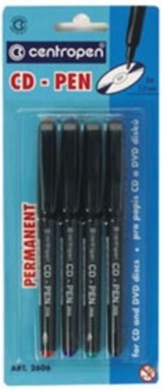 CENTROPEN popisovač CD/DVD sada 4 farby - 1mm