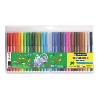 Centropen, sada popisovačov 7790, color, 30ks, 1mm, válcový hrot odolný proti zatlačení 777903003