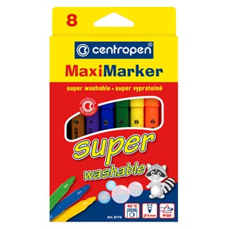 Centropen, sada popisovačov 8770, color, 8ks, 2.5mm, zdravotne nezávadný atrament 587700801