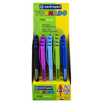 Centropen, sada Tornado 2675, modrý, 20ks, 0.3mm, zmizíkovatelný 326752003