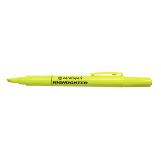 Centropen, zvýrazňovač 8722, žltý, 10ks, 1.4mm, klinový hrot