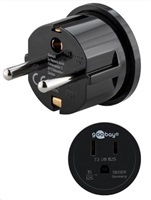 Cestovný adaptér Goobay USA/Japonsko pre spotrebiče a nabíjačky s európskou zástrčkou ppadapter-124