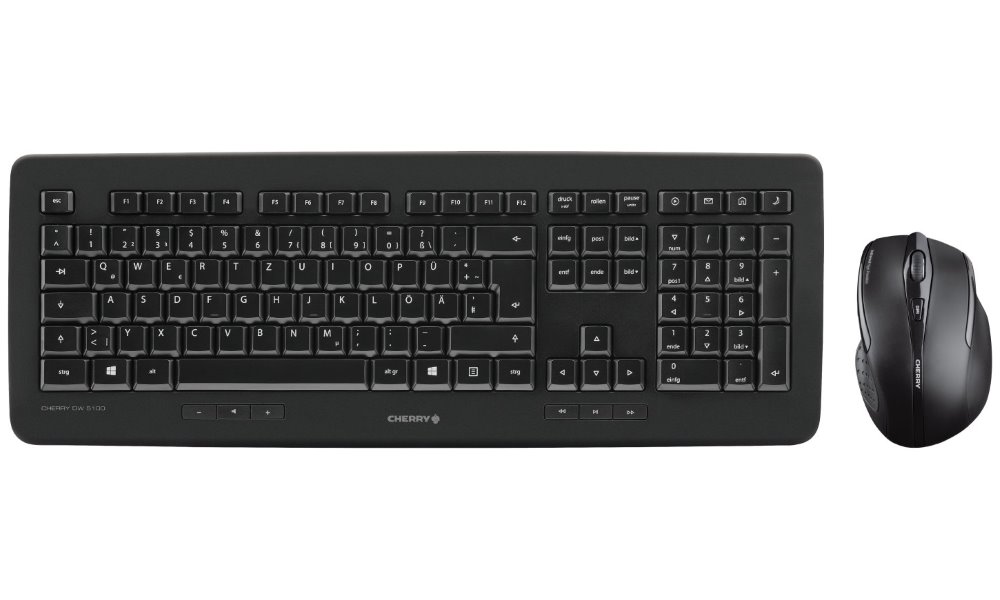 CHERRY set klávesnice + myš DW 5100/ bezdrátový/ USB/ černý/ CZ+SK layout JD-0520CS-2