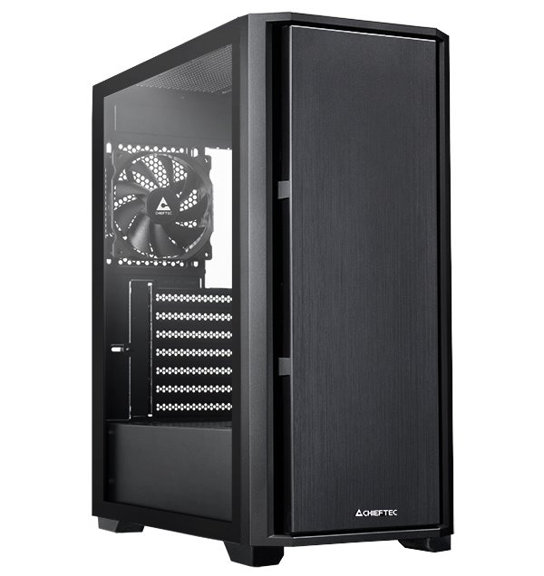 CHIEFTEC Pro Midi Q / ATX / 120mm fan / 2xUSB 2.0 / USB 3.0 / USB-C / tvrzené sklo / černá AS-02B-TG-OP