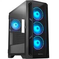 CHIEFTEC skříň APEX, E-ATX, 1x USB-C 3.2, 2x USB 3.0, 4x 120mm ARGB Fan, ARGB Hub, černá GA-01B-TG-OP