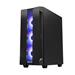 CHIEFTEC skříň Miditower Gaming HUNTER, Black, 4x RGB Rainbow Fan, 2 x USB 3.0, side glass GS-01B-OP