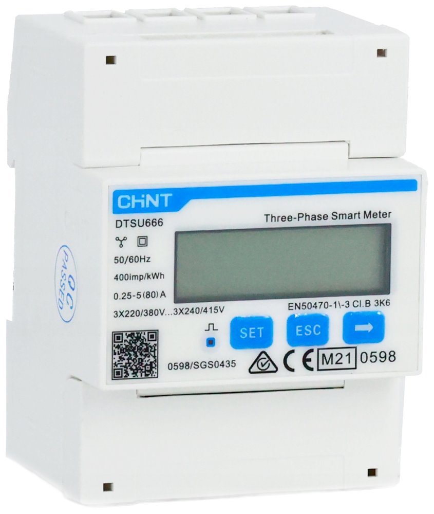 Chint Smartmeter DTSU666 / Třifázový / pro měníče Solax 760.00032.02