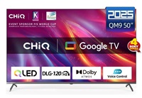 CHiQ U50QST TV 50", UHD, QLED, ultratenká, Google TV, DLG 120 Hz, Dolby Audio, Frameless, metalická
