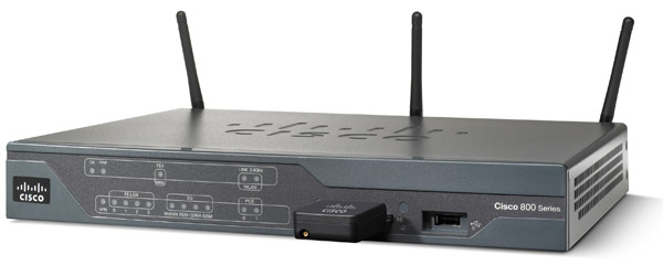 Cisco 881 Ethernet Security - Bezdrátový router - 4portový switch - 802.11b/g/n (draft 2.0) - 2.4 G C881W-E-K9