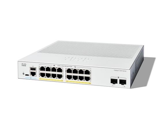 Cisco Catalyst switch C1200-16P-2G (16xGbE,2xSFP,16xPoE+,120W,fanless) - REFRESH C1200-16P-2G-RF