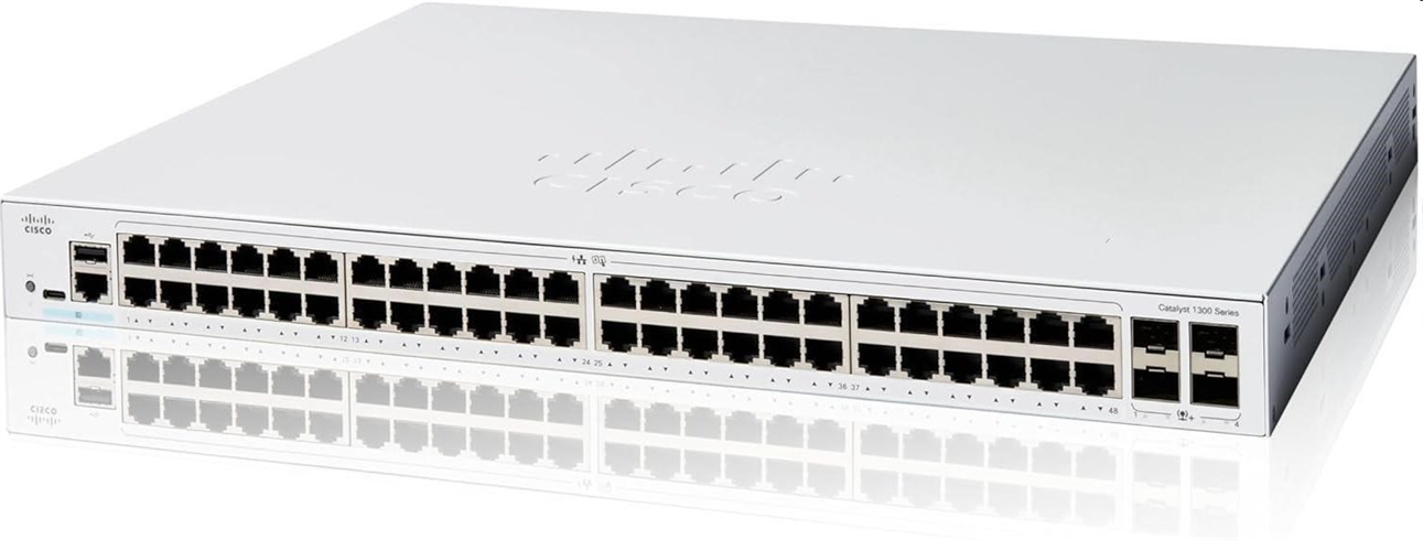 Cisco Catalyst switch C1300-48T-4X (24xGbE,4xSFP+,fanless) - REFRESH C1300-48T-4X-RF