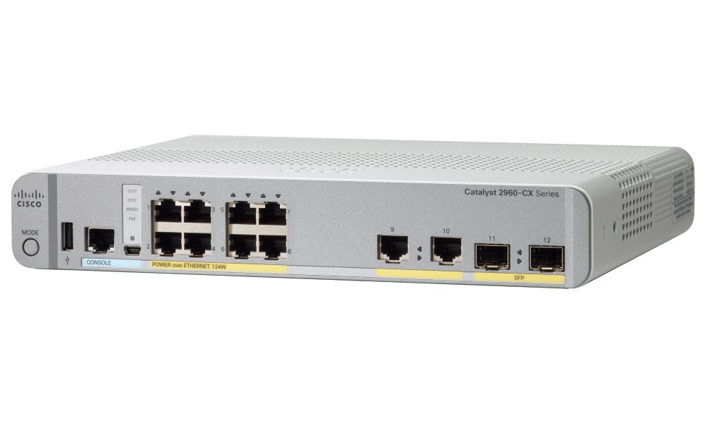 Cisco Cisco Catalyst 2960-CX 8 Port PoE, LAN Base WS-C2960CX-8PC-L