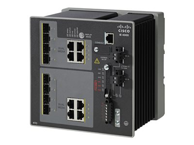 Cisco Industrial Ethernet 4000 Series - Přepínač - řízený - 4 x combo SFP + 4 x kombinace Gigabit S IE-4000-4TC4G-E