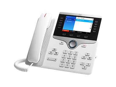 Cisco IP Phone 8851 - Telefon VoIP - SIP, RTCP, RTP, SRTP, SDP - 5 řádků - bílá CP-8851-W-K9=