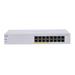 Cisco switch CBS110-16PP (16xGbE, 8xPoE+, 64W, fanless) CBS110-16PP-EU
