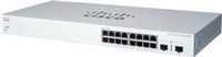 Cisco switch CBS220-16T-2G-UK, 16xGbE RJ45, 2xSFP, fanless - REFRESH CBS220-16T-2G-UK-RF