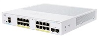 Cisco switch CBS250-16P-2G-UK, 16xGbE RJ45, 2xSFP, fanless, PoE+, 120W - REFRESH CBS250-16P-2G-UK-RF