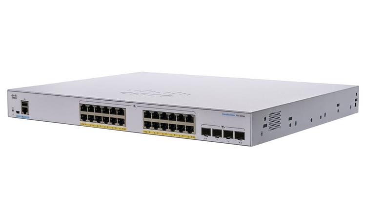 Cisco switch CBS350-24FP-4X, 24xGbE RJ45, 4x10GbE SFP+, PoE+, 370W - REFRESH CBS350-24FP-4X-EU-RF
