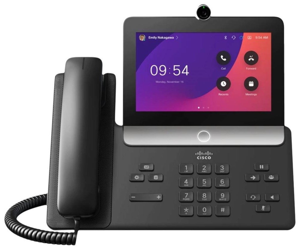 Cisco Video Phone 8875 - IP video telefon, digitální fotoaparát, rozhraní Bluetooth s identifikací volajícíh CP-8875-K9=