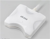 Čítačka kariet AKASA AK-CR-03WHV2 externá, USB 2.0, podpora elektronického preukazu a karty SMART, biela