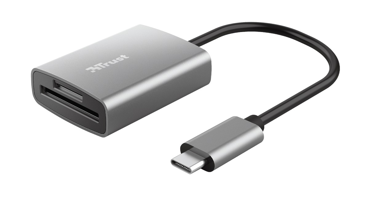 Čítačka pamäťových kariet TRUST DALYX Fast, externá, USB-C, 8 cm 24136