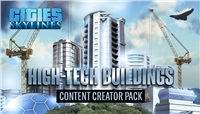 Cities: Skylines - Content Creator Pack: High-Tech Buildings (PC) klíč Steam 1468732