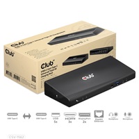 Club3D Dokovací stanice USB 3.2 typ C Universal Triple 4K (5xUSB/USB-C/3xHDMI/2xDP/Ethernet/Audio) s napájecím CSV-1562