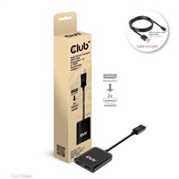 Club3D hub MST (Multi Stream Transport) DisplayPort 1.4 na 2xHDMI Dual Monitor 4K60Hz (M/F) CSV-7200H