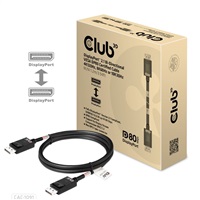 Club3D Kabel DisplayPort 2.1 na DisplayPort 2.1 4K120Hz/8K60Hz HDR (M/M), 1.2m, černá CAC-1091