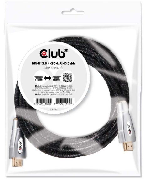 Club3D Kabel HDMI 2.0, High Speed 4K UHD (M/M), 5m CAC-2312